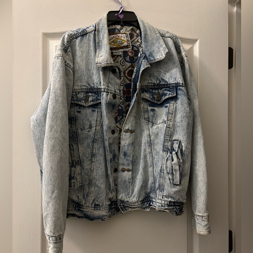 Vintage Acid Wash Denim Jacket Sierra Pacific - Picture 1 of 6